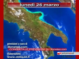 Previsioni del tempo, lunedì 26 marzo