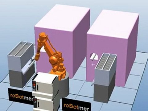 ABB - ROBOTMER - IRB 2400 Gaz altı kaynak simulasyon (Tracking Robots)
