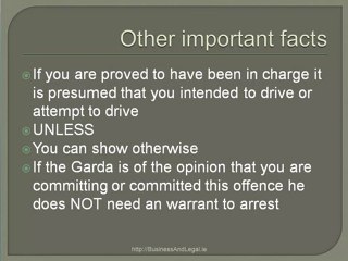 Drunk in Charge-Drink Driving in Ireland