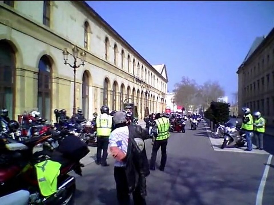 Manifestation Motards FFMC 57 Les Graouilly départ de Metz