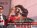 Priyanka Gandhi in Raebareli: Reject those politicians who do not talk about development