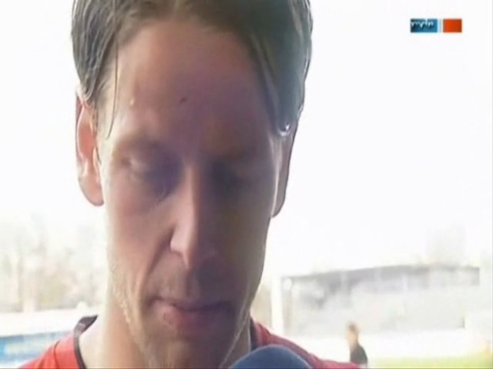 Cello im Interview nach dem Spiel gegen Burghausen