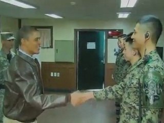 Obama scans tense border between North and South Korea