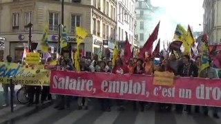 Manifestation nationale pour l'emploi 24 mars 2012 à Paris : vues de la manifestation