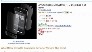 ZAGG invisibleSHIELD HTC Droid Eris Screen Protector FB