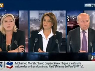 Journaliste hébété face à la remarque de Marine Le pen.