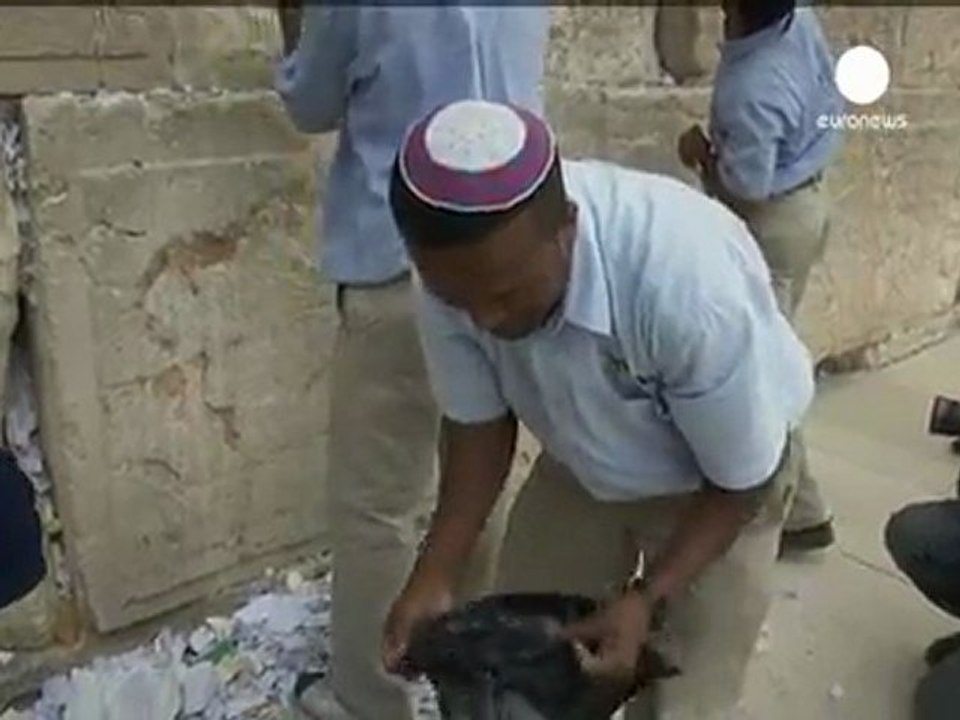 Clear-up time at Jerusalem's Western Wall