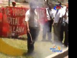 Piura Congresista Leonidas Huayama interviene en huelga indefinida de trabajadores de salud