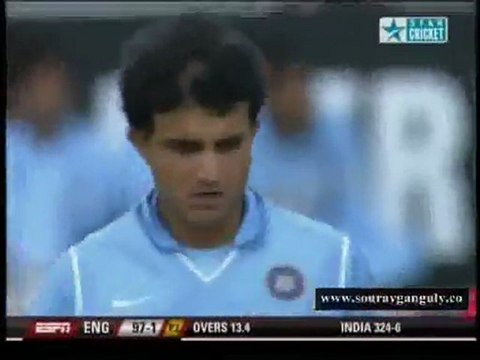 *300th ODI* Sourav Ganguly 2/26 vs England - 5th ODI - NatWest Series, 2007