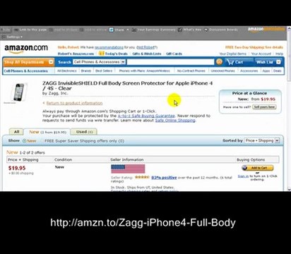 Screen Protectors For iPhone 4 - Zagg invisibleSHIELD