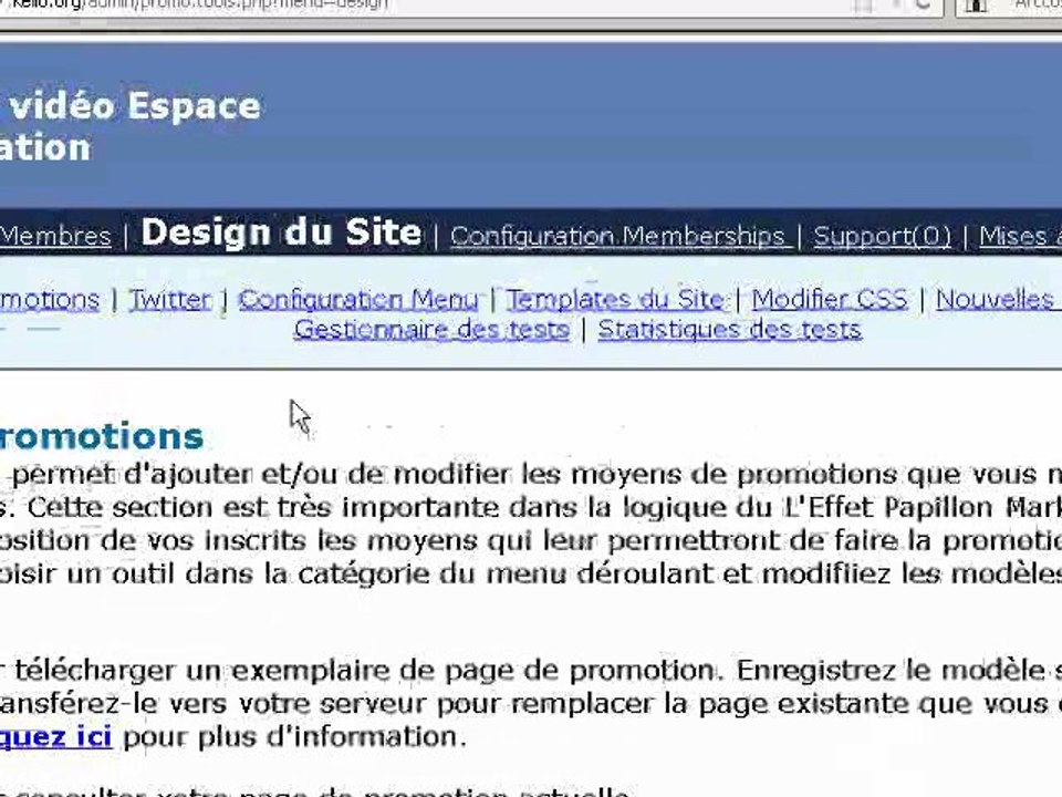 Présentation du script Script papillon marketing