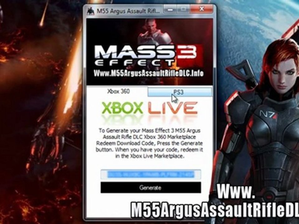 Get Free Mass Effect 3 M55 Argus Assault Rifle DLC Code - Tutorial