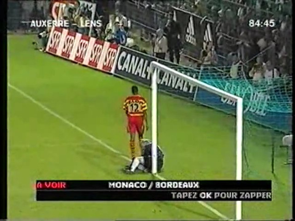 AJ Auxerre - RC Lens, D1 saison 1997/1998 (vidéo 3/3)
