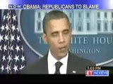 US fails to reach deal on debt Obama blames Republicans