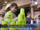 Japan's cup stacking championship - no comment