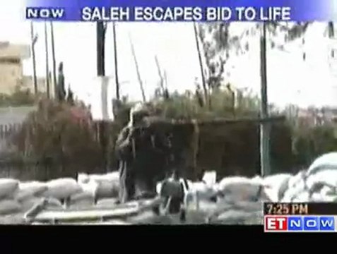 Yemen president Saleh wounded in shelling of palace