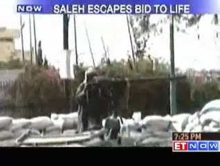 Yemen president Saleh wounded in shelling of palace