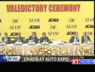 Chaos on last day of Auto Expo 2012