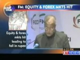 FM Pranab Mukherjee: Equity and forex markets hit