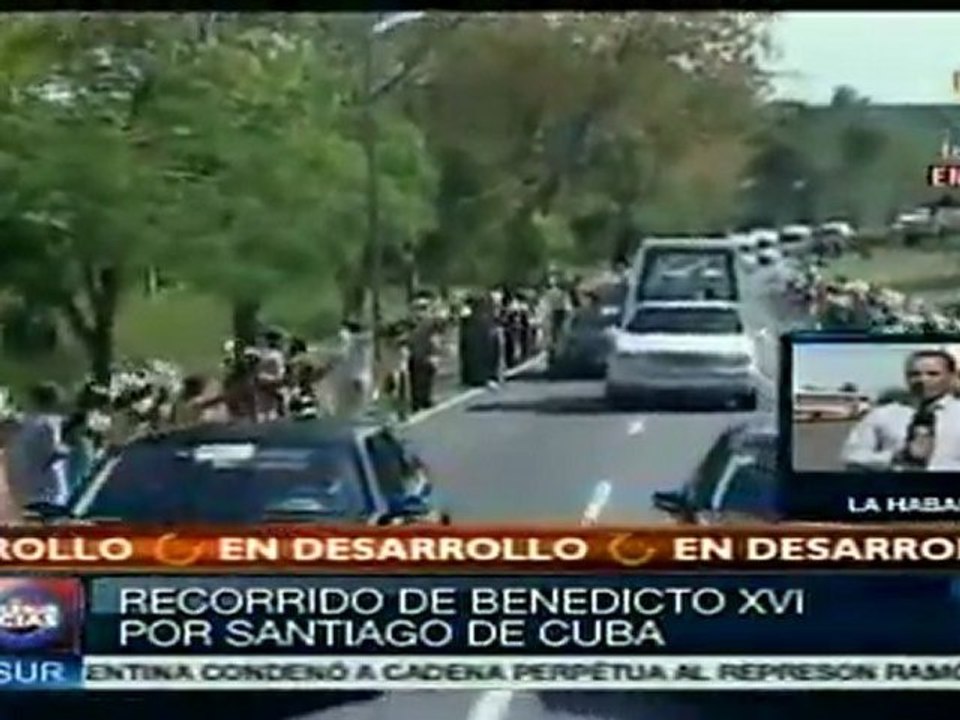 Benedicto XVI recorrió las calles de Santiago de Cuba