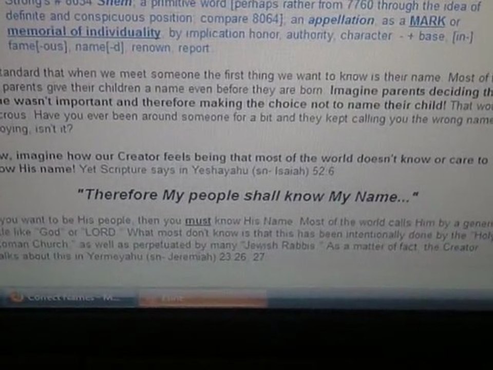 Major Prophets And Most High's Correct Names.