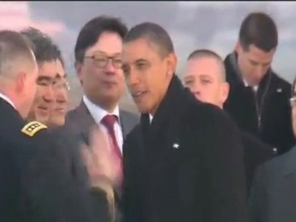 Greeting the President of the United States Barack Obama