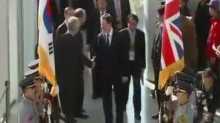 Greeting the Deputy Prime Minister of the United Kingdom Nick Clegg