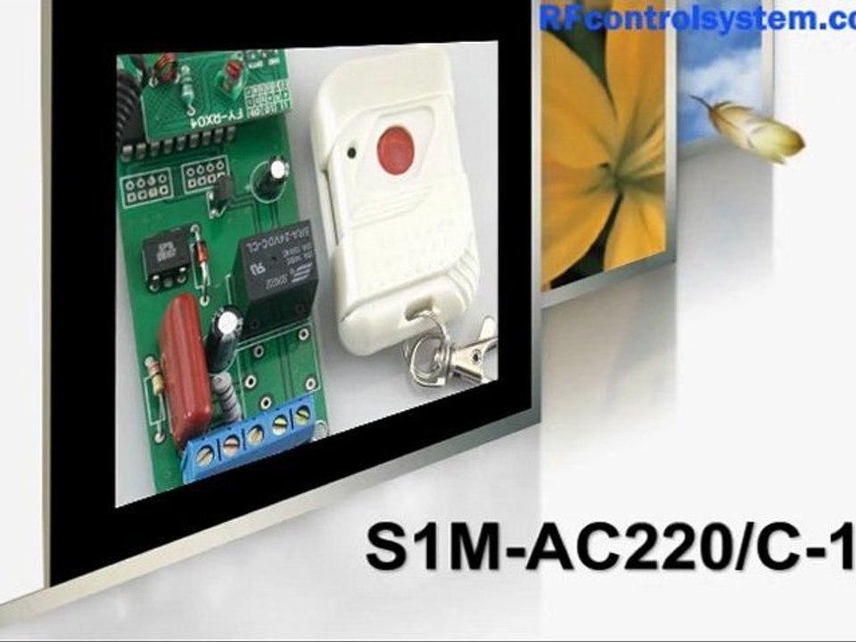 1CH AC110V/220V RF Momentary Remote Control Switch for Door / Blind