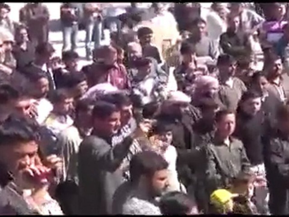فري برس ادلب جرجناز مظاهرة يوم الاثنين نصرة للمدن المنكوبة 26 3 2012