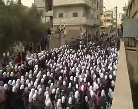 فري برس ريف دمشق ضمير طلابية صباحية نصرة لدوما 25 3 2012 ج2