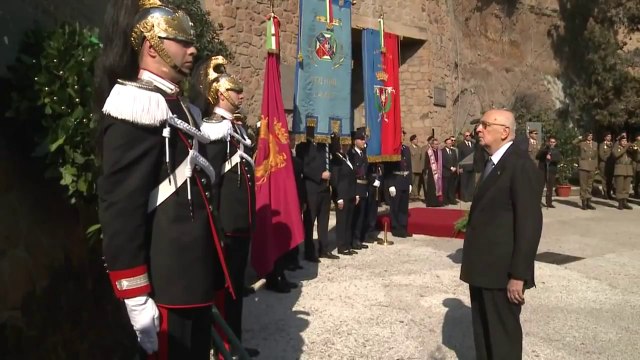 Napolitano - 68° anniversario dell'eccidio delle Fosse Ardeatine (25.03.12)