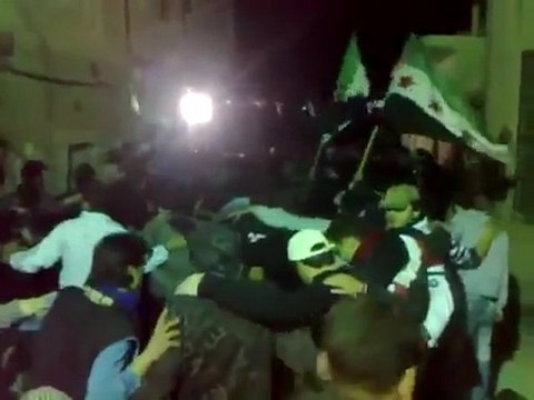 فري برس دمشق برزة مظاهرة حاشدة لثوار الحي 26 3 2012 ج1