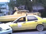 فري برس  ريف دمشق حمورية تمركز الدبابات والشبيحة في الشوارع26 3 2012