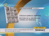 Empleados de la UCV cerraron el paso por la entrada Tamanaco