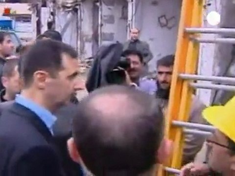Inédita visita de Bachar al Asad a Homs