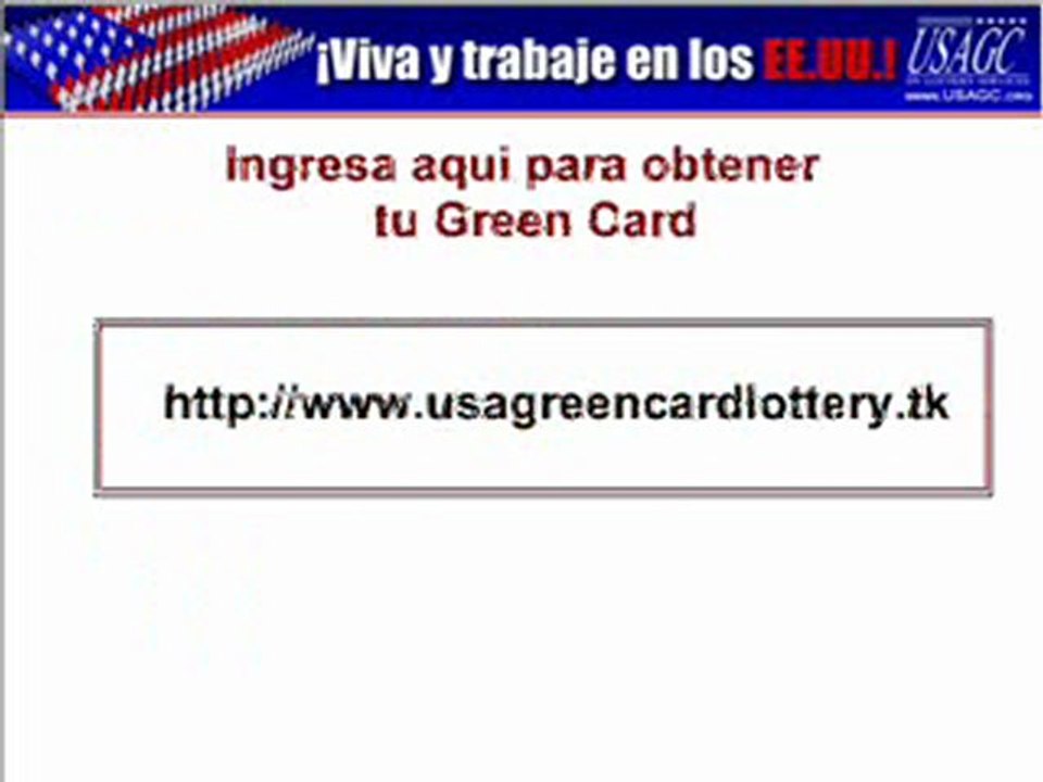 Como Tener tu (Usa Green Card Lottery)