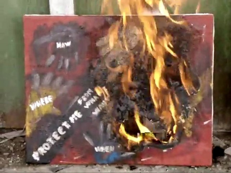 paint of burning