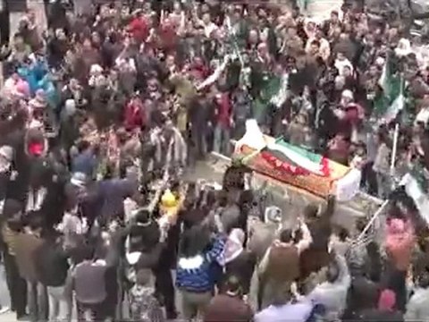 فري برس ادلب معرة النعمان تشييع الشهيدة دلال ديب تناري 27 3 2012