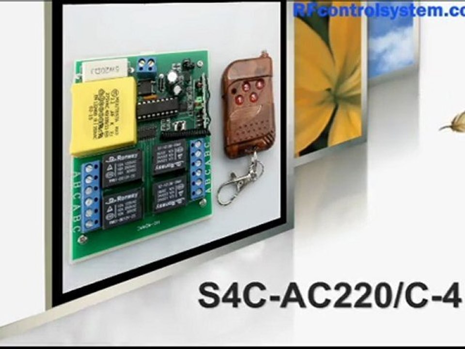 220V 315MHz 4 Channel Wireless Remote Controller Toggle/Momentary/Latching