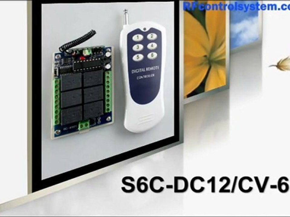 6 Channel 9V/12V/24V On and Off Switch RF Remote Controlled