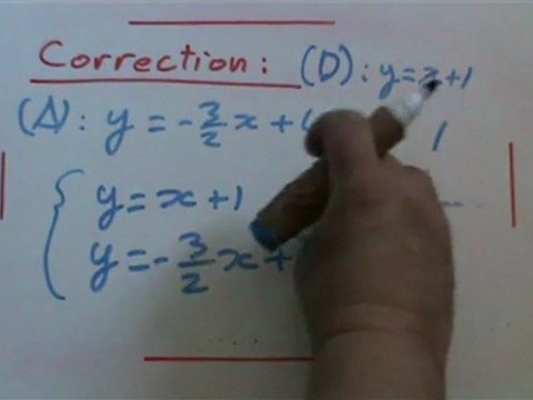 Mathématiques, équations de droites, partie 3/3