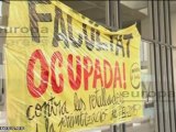 Estudiantes catalanes se manifiestan contra recortes