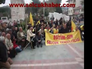 Selçuk'ta 4+4+4 yasa tasarısını protesto eylemi