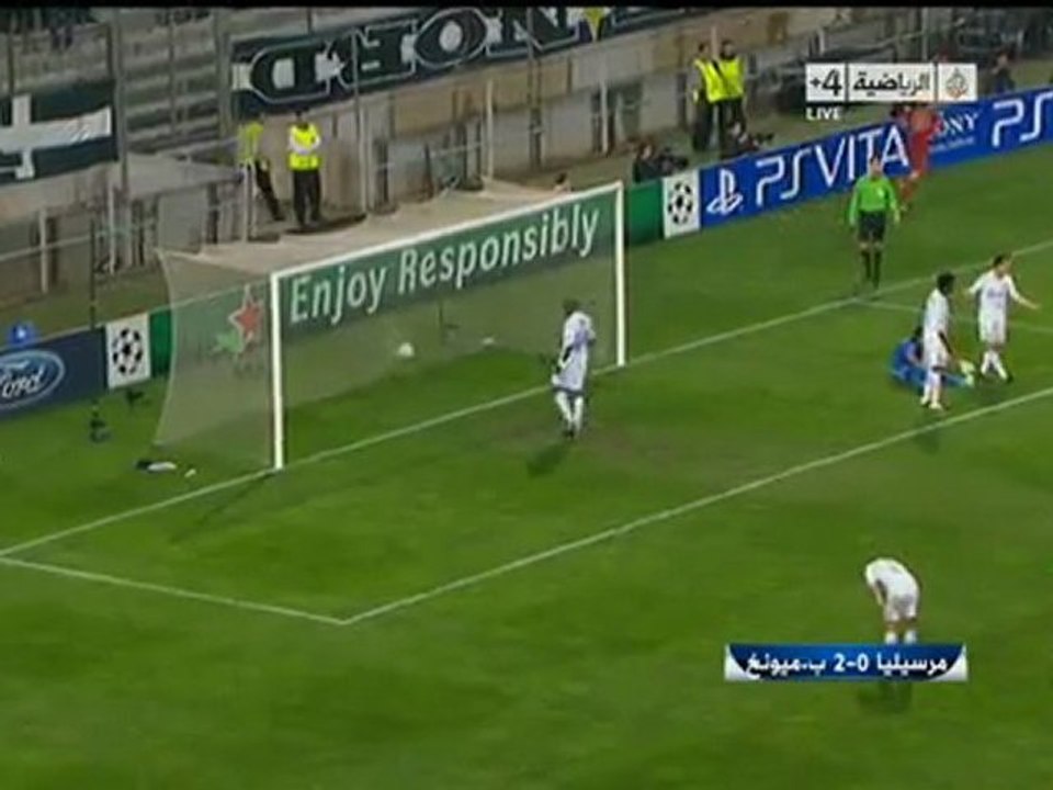 جميع اهداف مباراة مارسيليا وبايرن ميونيخ 2/0