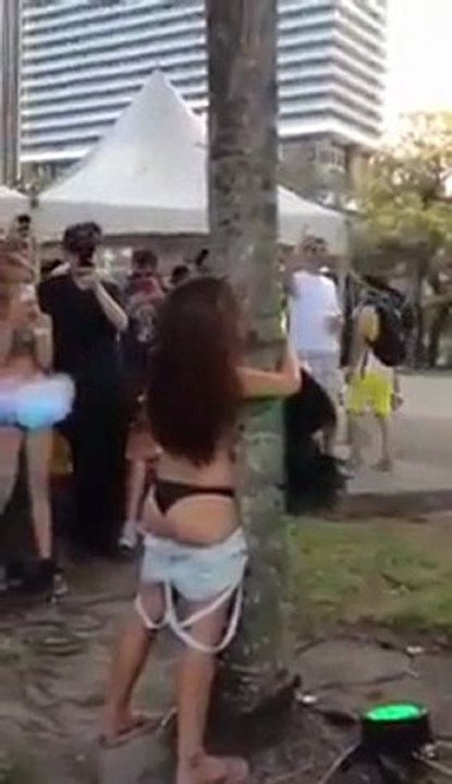 Girl Making Out with a Tree