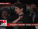 Priyanka Gandhi Vadra in Salon (Amethi) Centre wants to develop Amethi, but BSP Govt. blocks it