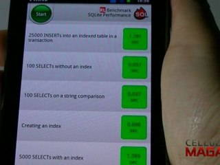 SQLiteBenchmark sul Motorola RAZR