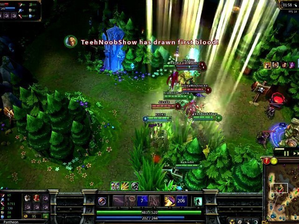 Ezreal pentakill level 1 - League of Legends