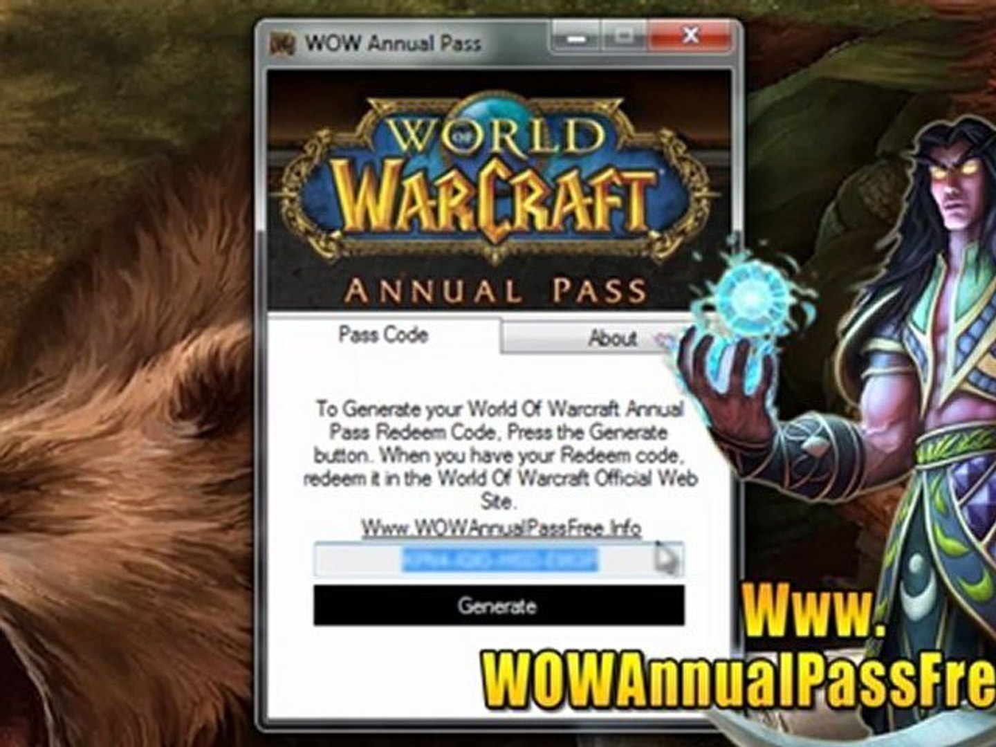 ⁣World Of Warcraft Annual Pass Code Free Giveaway - Tutorial