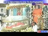 Devotees flock Puttaparthi to pay last respects to Sai Baba